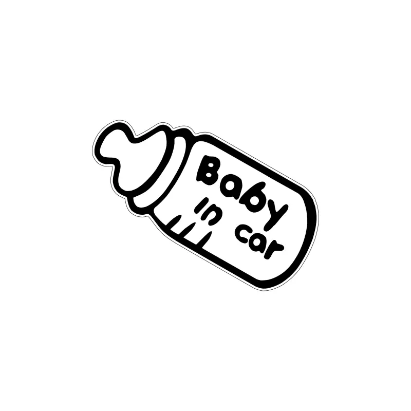 Baby in car, autocolant, dimensiune 100x80 mm, model 058